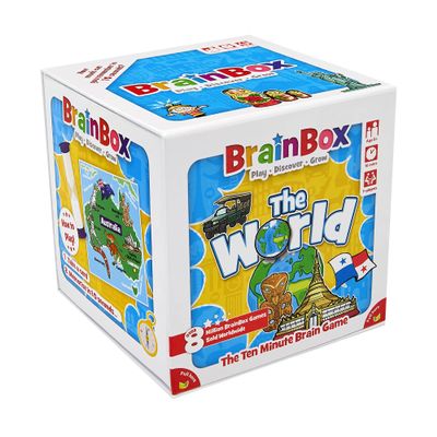 BrainBox The World Card Game - Memory & Observation Game, Educational Global Adventure, Family-Friendly Trivia Game for Kids & Adults, Ages 8+, 1+ Players, 10 Min Playtime, Made by Green Board Games