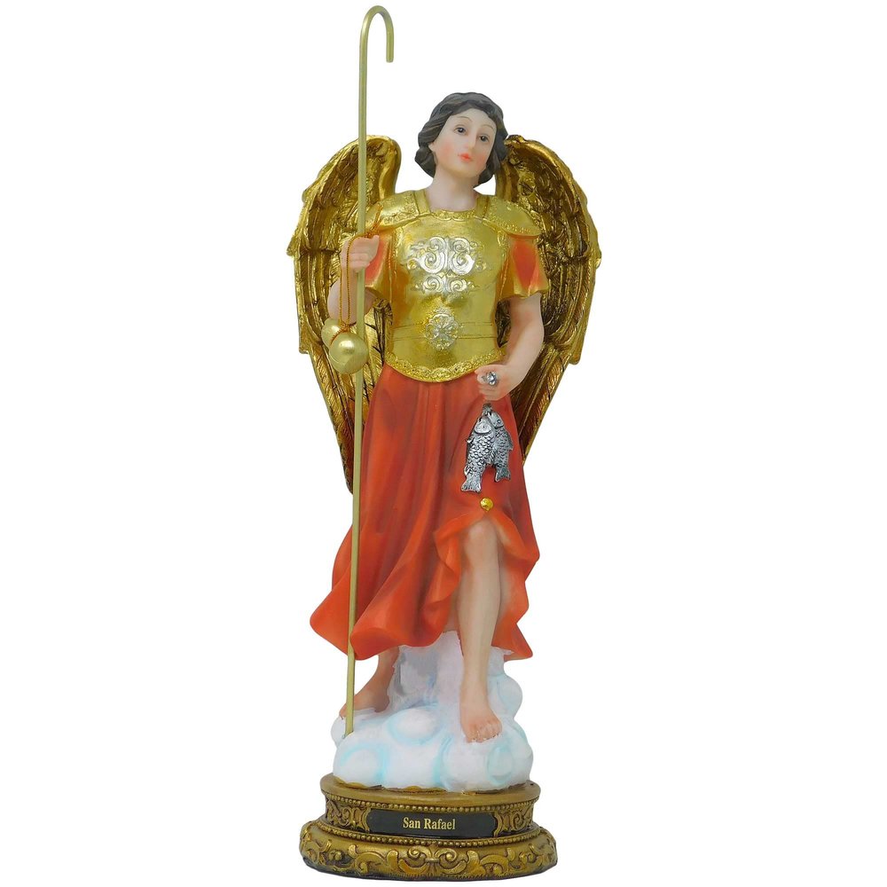 Archangel Rafael 12 inch Tall Religious Figure Arcangel Rafael Statue