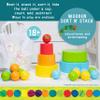 Kids Preferred World of Eric Carle The Very Hungry Caterpillar Wooden Sort and Stack Bowls and Balls Set  Wooden Educational Toy with 5 Bowls and 15 Balls view 2