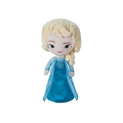 Disney Store Official Disney Princess Plush Doll (Elsa from Frozen) Medium 14 Inches, Disney Princess Dolls with Embroidered Features, Disney Plush Toys, Princess Toys for Girls