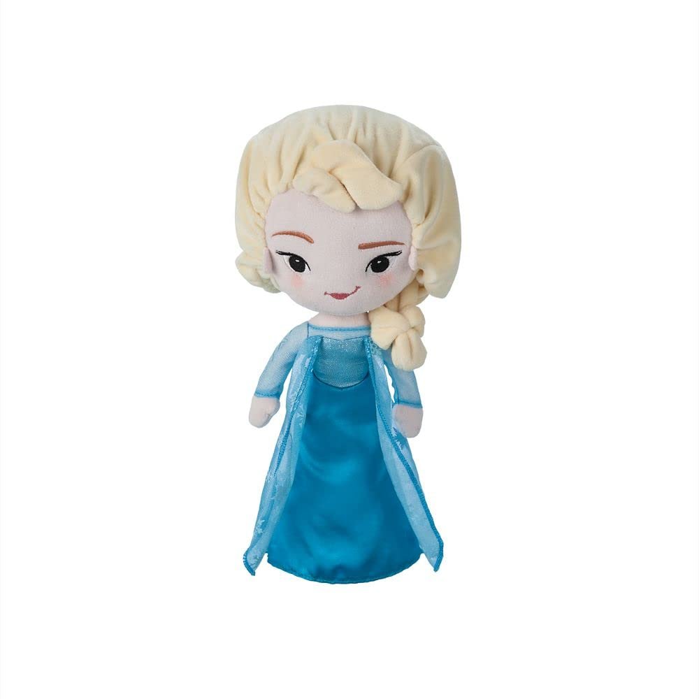 Disney Store Official Disney Princess Plush Doll (Elsa from Frozen) Medium 14 Inches, Disney Princess Dolls with Embroidered Features, Disney Plush Toys, Princess Toys for Girls