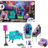 Monster High Student Lounge Playset, Doll House Furniture and Themed Accessories with Two Pets and Working Vending Machine view 1