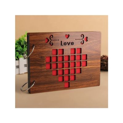 BAN.P Wood Covering Handmade Albums Loose-Leaf Pasted Baby Lovers Album Wedding DIY Photo Album Memorial Photo Album (Color : G, Size : 8 Inch)
