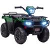 Aosom 12V Ride on ATV for Kids, Kids Electric 4 Wheeler 2.5MPH with Headlight, Music, MP3, Treaded Tires, Battery Powered Quad for Toddler 35 Years, Green view 1