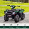 Aosom 12V Ride on ATV for Kids, Kids Electric 4 Wheeler 2.5MPH with Headlight, Music, MP3, Treaded Tires, Battery Powered Quad for Toddler 35 Years, Green view 3