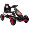 Aosom Kids Pedal Go Kart Ride-on Toy with Ergonomic Comfort, Pedal Car with Tough, Wear-Resistant Tread, Go Cart Kids Car for Boys & Girls with Suspension System, Safety Hand Brake, Ages 5-12, Red view 1