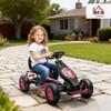 Aosom Kids Pedal Go Kart Ride-on Toy with Ergonomic Comfort, Pedal Car with Tough, Wear-Resistant Tread, Go Cart Kids Car for Boys & Girls with Suspension System, Safety Hand Brake, Ages 5-12, Red view 2