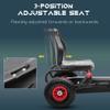 Aosom Kids Pedal Go Kart Ride-on Toy with Ergonomic Comfort, Pedal Car with Tough, Wear-Resistant Tread, Go Cart Kids Car for Boys & Girls with Suspension System, Safety Hand Brake, Ages 5-12, Red view 3