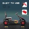 Aosom Kids Pedal Go Kart Ride-on Toy with Ergonomic Comfort, Pedal Car with Tough, Wear-Resistant Tread, Go Cart Kids Car for Boys & Girls with Suspension System, Safety Hand Brake, Ages 5-12, Red view 4