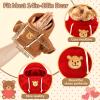 Junkin 5 Pcs Bear Doll Clothes Stuffed Animal Clothing Accessories Cotton Plush Toy Clothes Bear Sweater Outfit Fit Most 1418 Inch Bears Animal Plush Dolls Gifts(Pink,Blue,Red,Yellow,Brown,Cute) view 2