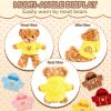 Junkin 5 Pcs Bear Doll Clothes Stuffed Animal Clothing Accessories Cotton Plush Toy Clothes Bear Sweater Outfit Fit Most 1418 Inch Bears Animal Plush Dolls Gifts(Pink,Blue,Red,Yellow,Brown,Cute) view 3