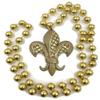 Fleur de Lis Tulip Design Mardi Gras Bead Necklace Cajun Carnival Festival New Orleans view 1