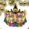 Mask Lamp Post Mardi Gras Bead Necklace Cajun Carnival Festival New Orleans view 2
