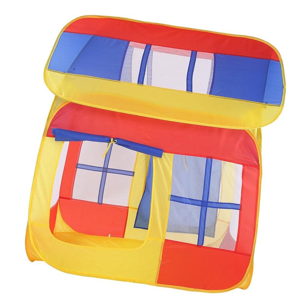 Foldable Tri-Colored Tent Playhouse for, 43.3''L x 41.3''W .2''H