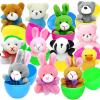 ZMCINER 12 Prefilled Easter Eggs with Plush Toys Filled Easter Eggs with Toys Inside for Kids Easter Basket Stuffers, Easter Party Favor view 1