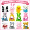 ZMCINER 12 Prefilled Easter Eggs with Plush Toys Filled Easter Eggs with Toys Inside for Kids Easter Basket Stuffers, Easter Party Favor view 2