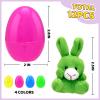 ZMCINER 12 Prefilled Easter Eggs with Plush Toys Filled Easter Eggs with Toys Inside for Kids Easter Basket Stuffers, Easter Party Favor view 4