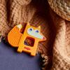 HABA Silicone Teethers for Babies 6-18 Months - Fox Design Silicone Teether Ring and Grasping Toy for Safe Sensory Development - Dishwasher Safe Baby Essentials view 2