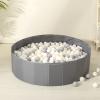 Ball Pit for Toddlers Babies Dogs Cats Iinfant Children, Foldable Ball Pits Play Tent, Crawl Playpen Ball Pool with Storage Bag, Surprise for Boys Girls Festival (Balls Not Included), Gray view 2