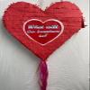 Baby Bottle Piata | Valentines Day Themed "What Will Our Valentine Be?" Party Decoration, Handcrafted, Perfect for Baby Shower or Valentine's Celebration, Fun and Durable view 1