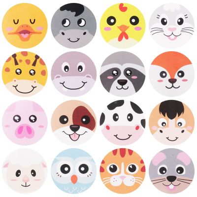 1000 Pieces Cute Animal Round Face Stickers, Cartoon Stickers for Kids Party Favor Birthday Classroom Decoration and Outdoor Activities (1" Diameter / 2 Rolls)