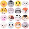 1000 Pieces Cute Animal Round Face Stickers, Cartoon Stickers for Kids Party Favor Birthday Classroom Decoration and Outdoor Activities (1" Diameter / 2 Rolls) view 1