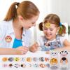 1000 Pieces Cute Animal Round Face Stickers, Cartoon Stickers for Kids Party Favor Birthday Classroom Decoration and Outdoor Activities (1" Diameter / 2 Rolls) view 4