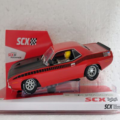 SCX U10444X300 Plymouth Trans Am AAR CUDA 1970 1:32 Slot Car (Rallye Red)