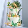 21 PCS Gold Dinosaur Cake Toppers Dinosaur Figures Green Ball Cake Decorations for Dinosaur Theme Birthday Supplies (Gold) view 4