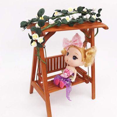 Dollhouse Flower Vines Delicate and Beautiful Dollhouse Garden Decoration Resin for Swing Easel (Yellow Rose)