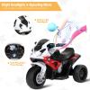 OLAKIDS Kids Ride on Motorcycle, 6V Licensed BMW Electric Motor with Music, Foot Pedal, Headlight, Leather Seat Cushion, 4 Wheels Battery Powered Tricycle for Boys Girls (Garnet) view 3