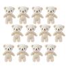 12Pcs Mini Plush Bear Figurines - Adorable Tiny Bears for DIY Keychain, Graduation, Birthday Party Favor, Light Yellow, 4.33 * 3.14 * 0.78 Inch view 1