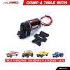 RCAWD New Enhanced 370 Motor with Metal Gearbox Combo Transmission for FMS 1/18 Series Black view 3