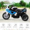 OLAKIDS Kids Ride on Motorcycle, 6V Licensed BMW Electric Motor with Music, Foot Pedal, Headlight, Leather Seat Cushion, 3 Wheels Battery Powered Tricycle Toy for Boys Girls (Sapphire) view 4