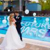 Junkin 20 Inch Bachelorette Pool Floats Bride Party Float Inflatable Floating Letter Set Bachelorette Decorations Gifts for Pool Beach Party with Adhesive Dots (White Gold,Future Mrs) view 3