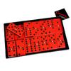 OMURA Games | Acrylic Double 6 Jumbo Dominoes Games Set with Spinner | Color: RED/Black on The Back view 2