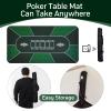CONTINUE Upgraded Waterproof Poker Mat for 6 Players - Texas Hold'em & Blackjack - Anti-Slip Rubber Table Top Layout with Carrying Bag (47 x 24) view 4
