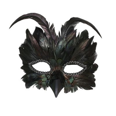 tmroeet Costume Masks Feather Animal Mask Masquerade Bird Mask Halloween Mardi Gras Cosplay Party Masque (CALF4)
