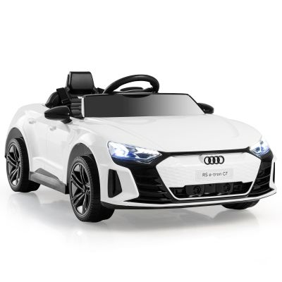 OLAKIDS Kids Ride on Car, Licensed Audi RS e-tron GT 12V Electric Vehicle with Remote Control, Battery Powered Toddlers Toy with Spring Suspension, Headlights, Music, MP3, USB, TF (White)