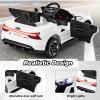 OLAKIDS Kids Ride on Car, Licensed Audi RS e-tron GT 12V Electric Vehicle with Remote Control, Battery Powered Toddlers Toy with Spring Suspension, Headlights, Music, MP3, USB, TF (White) view 4