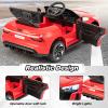 OLAKIDS Kids Ride on Car, Licensed Audi RS e-tron GT 12V Electric Vehicle with Remote Control, Battery Powered Toddlers Toy with Spring Suspension, Headlights, Music, MP3, USB, TF (Red) view 4