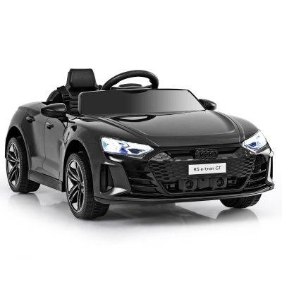 OLAKIDS Kids Ride on Car, Licensed Audi RS e-tron GT 12V Electric Vehicle with Remote Control, Battery Powered Toddlers Toy with Spring Suspension, Headlights, Music, MP3, USB, TF (Black)