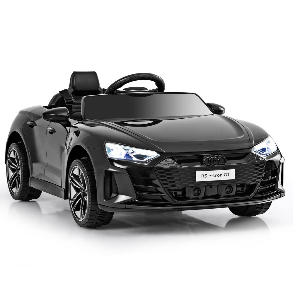 OLAKIDS Kids Ride on Car, Licensed Audi RS e-tron GT 12V Electric Vehicle with Remote Control, Battery Powered Toddlers Toy with Spring Suspension, Headlights, Music, MP3, USB, TF (Black)
