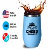 Chess Blue Wine Tumbler 12oz - conquer it - Computer Chess Player Strategy Games Chess Tactics Winning Chess Board Games view 4