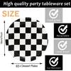 40 Pcs Race Car Birthday Party Supplies Black and White Checkered Party Supplies 7"Checkered Paper Plate,Black White Plate for Kids Car Sports Themed Racing Birthday Party Decorations (Black White) view 2