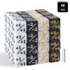 48 Pieces MTG Dice Counters Token Dice, Magic The Gathering Glitter Sparkle, Loyalty Starry Marble D6 Cube Compatible with MTG, CCG, Card Gaming Accessory (Black & White) view 2