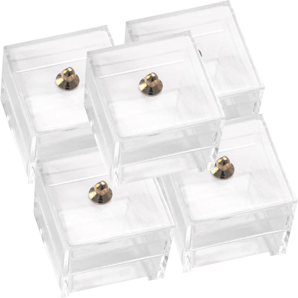 5pcs Dollhouse Miniature Box Mini Clear Storage Containers Candy Box Mini Clear Jewelry for DIY Dollhouse Accessories