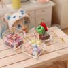 5pcs Dollhouse Miniature Box Mini Clear Storage Containers Candy Box Mini Clear Jewelry for DIY Dollhouse Accessories view 4