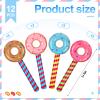 Meooeck 12 Pcs Inflatable Lollipop Assorted Inflatable Suckers Birthday Party Decoration Candy Balloons Props Favors for Swimming Pool, 4 Styles view 2