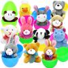 CH HAICHENG 12PCS Filled Easter Eggs with Plush Animal Toys Inside, Prefilled Easter Eggs for Easter Eggs Hunt, Easter Basket Stuffers Fillers, Easter Classroom Prize Supplies view 1